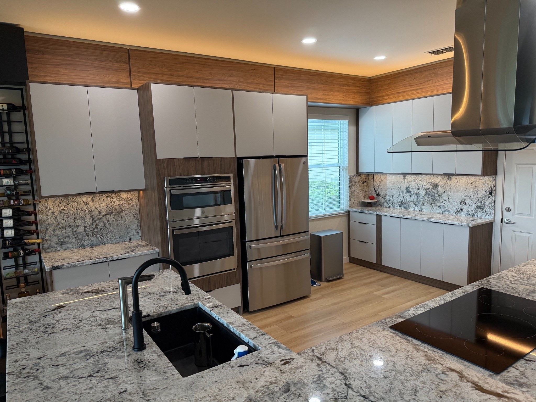 Updated kitchen with granite countertops and stainless appliances